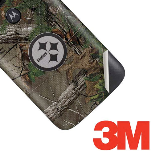 NFL Pittsburgh Steelers Realtree Xtra Green Camo Moto E5 Play Skin