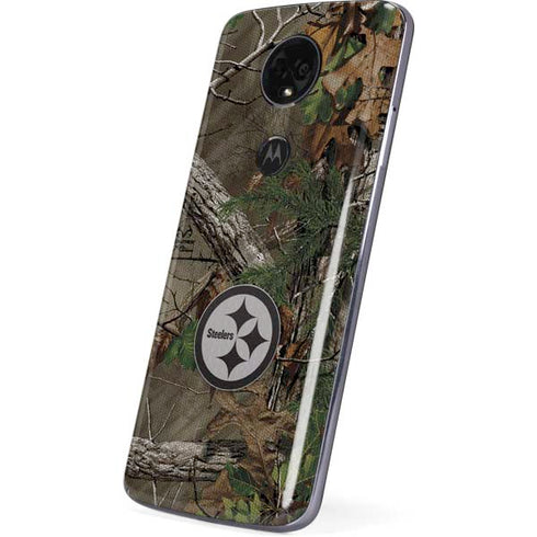NFL Pittsburgh Steelers Realtree Xtra Green Camo Moto E5 Plus Skin