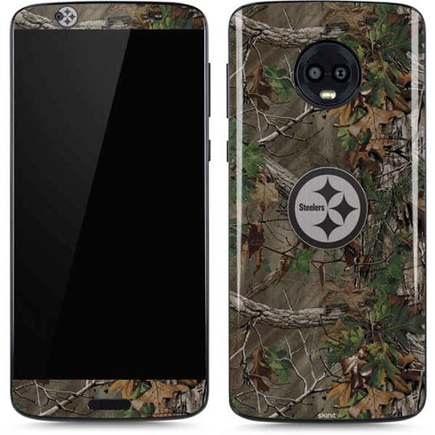 NFL Pittsburgh Steelers Realtree Xtra Green Camo Moto G6 Skin