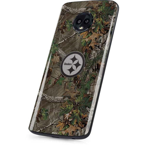 NFL Pittsburgh Steelers Realtree Xtra Green Camo Moto G6 Skin