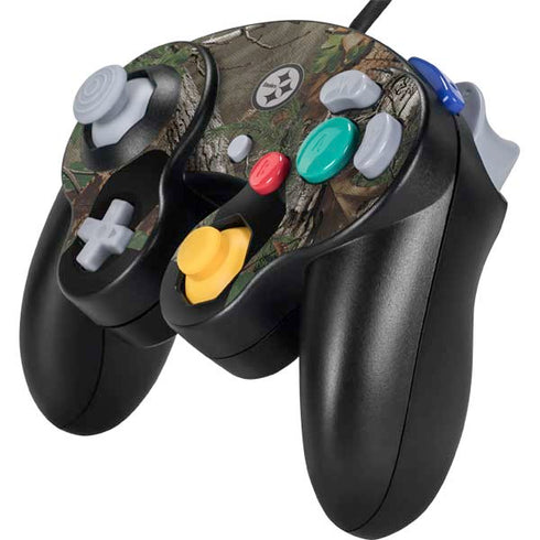 NFL Pittsburgh Steelers Realtree Xtra Green Camo Nintendo GameCube Controller Skin