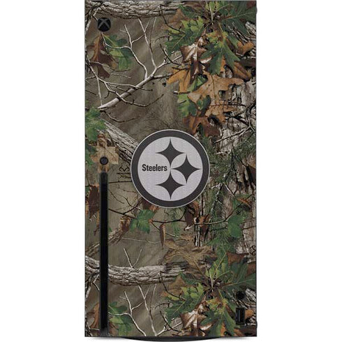 NFL Pittsburgh Steelers Realtree Xtra Green Camo Xbox Series X Console Skin