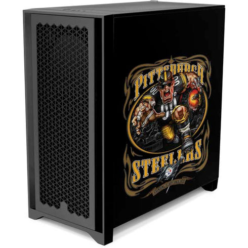 Liquid Blue NFL Pittsburgh Steelers Running Back Corsair 4000D Tempered Glass Mid-Tower ATX Case Skin