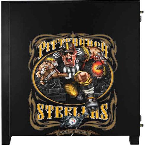 Liquid Blue NFL Pittsburgh Steelers Running Back Corsair 4000D Tempered Glass Mid-Tower ATX Case Skin