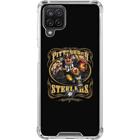 Liquid Blue NFL Pittsburgh Steelers Running Back Galaxy A12 Clear Case