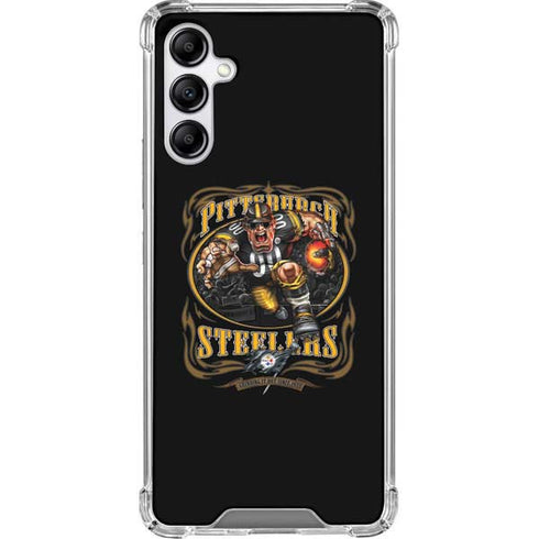 Liquid Blue NFL Pittsburgh Steelers Running Back Galaxy A14 5G Clear Case