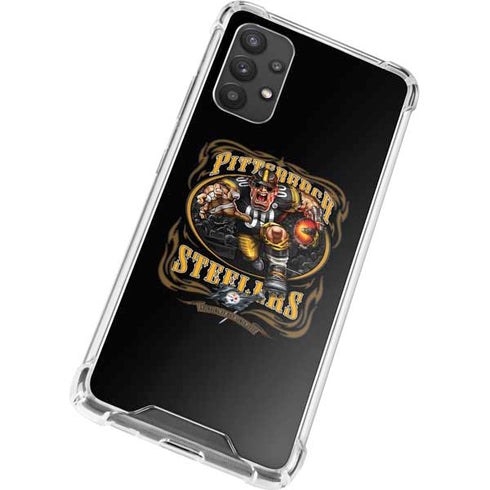 Liquid Blue NFL Pittsburgh Steelers Running Back Galaxy A32 5G Clear Case
