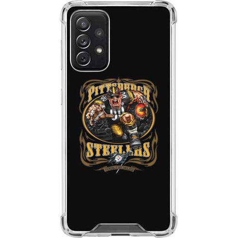 Liquid Blue NFL Pittsburgh Steelers Running Back Galaxy A72 5G Clear Case