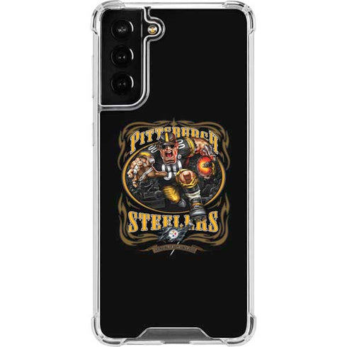 Liquid Blue NFL Pittsburgh Steelers Running Back Galaxy S21 FE Clear Case