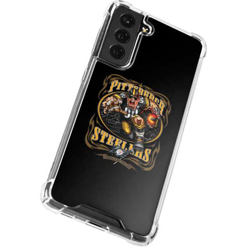 Liquid Blue NFL Pittsburgh Steelers Running Back Galaxy S21 FE Clear Case