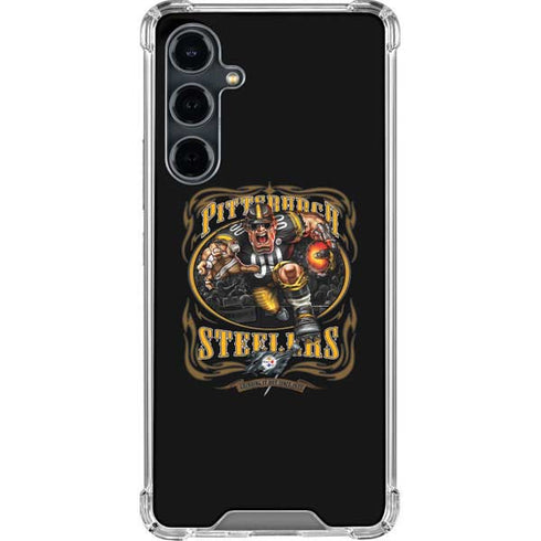 Liquid Blue NFL Pittsburgh Steelers Running Back Galaxy S23 FE Clear Case