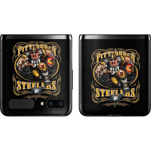 Liquid Blue NFL Pittsburgh Steelers Running Back Galaxy Z Flip Skin