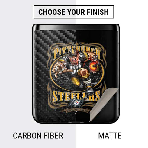 Liquid Blue NFL Pittsburgh Steelers Running Back Galaxy Z Flip Skin