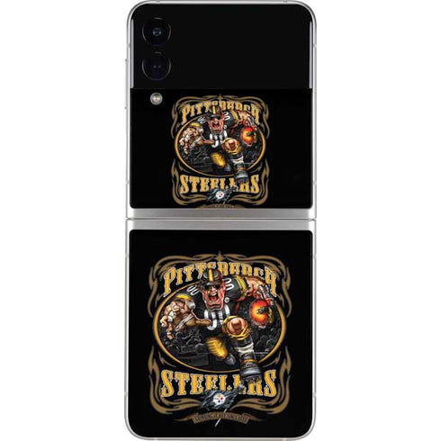 Liquid Blue NFL Pittsburgh Steelers Running Back Galaxy Z Flip3 5G Skin