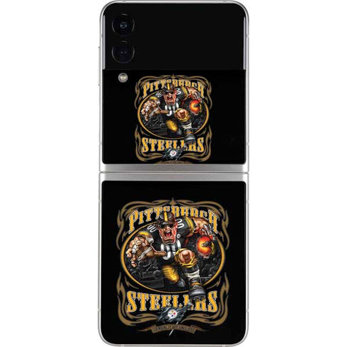 Liquid Blue NFL Pittsburgh Steelers Running Back Galaxy Z Flip4 5G Skin