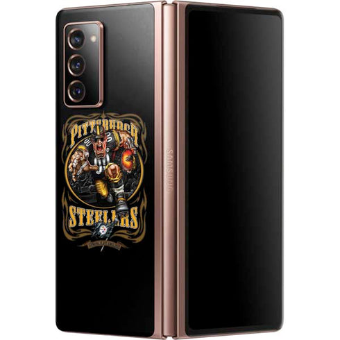 Liquid Blue NFL Pittsburgh Steelers Running Back Galaxy Z Fold2 5G Skin