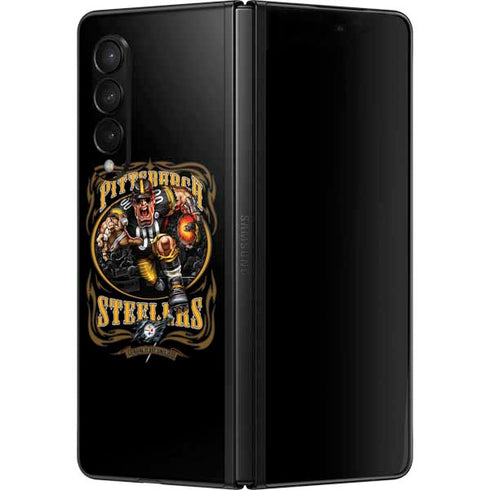 Liquid Blue NFL Pittsburgh Steelers Running Back Galaxy Z Fold3 5G Skin