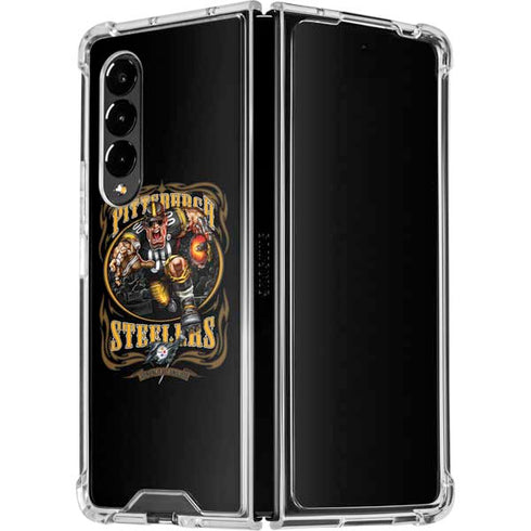 Liquid Blue NFL Pittsburgh Steelers Running Back Galaxy Z Fold4 5G Clear Case