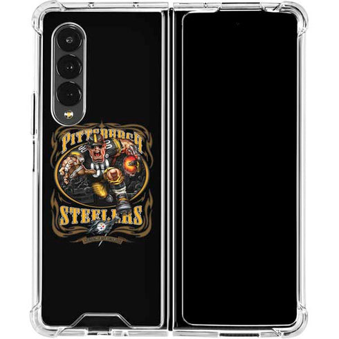 Liquid Blue NFL Pittsburgh Steelers Running Back Galaxy Z Fold4 5G Clear Case
