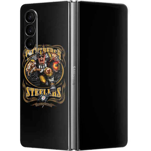 Liquid Blue NFL Pittsburgh Steelers Running Back Galaxy Z Fold4 5G Skin