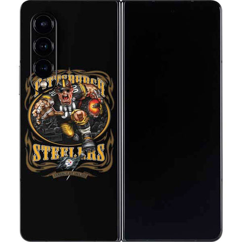 Liquid Blue NFL Pittsburgh Steelers Running Back Galaxy Z Fold4 5G Skin