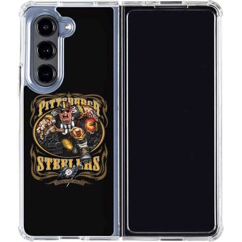 Liquid Blue NFL Pittsburgh Steelers Running Back Galaxy Z Fold5 5G Clear Case