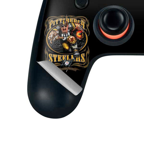 Liquid Blue NFL Pittsburgh Steelers Running Back Google Stadia Controller Skin