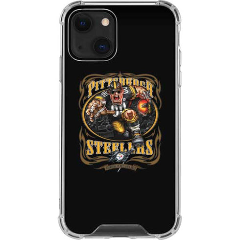 Liquid Blue NFL Pittsburgh Steelers Running Back iPhone 14 Clear Case