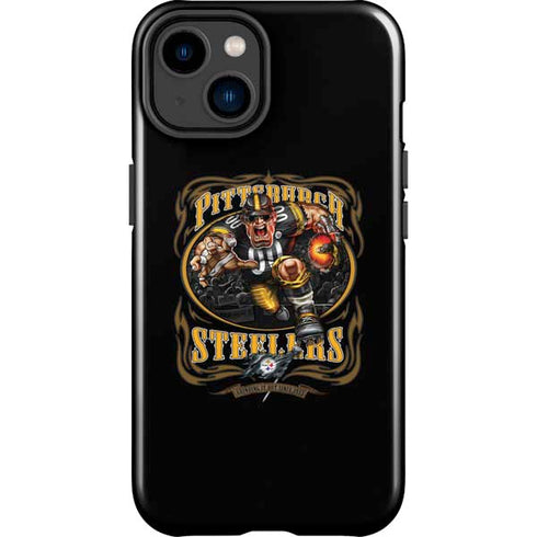 Liquid Blue NFL Pittsburgh Steelers Running Back iPhone 15 Plus Impact Case