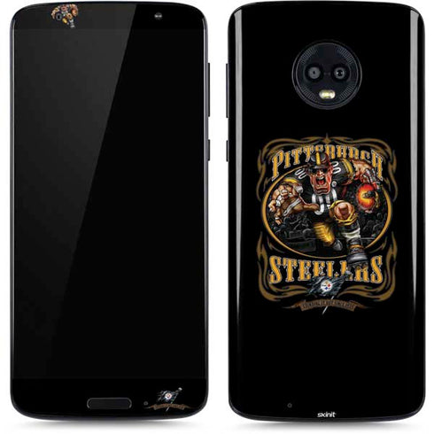 Liquid Blue NFL Pittsburgh Steelers Running Back Moto G6 Skin