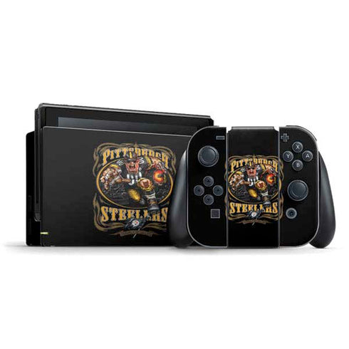 Liquid Blue NFL Pittsburgh Steelers Running Back Nintendo Switch Bundle Skin