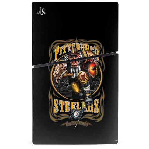 Liquid Blue NFL Pittsburgh Steelers Running Back PS5 Slim Disk Bundle Skin
