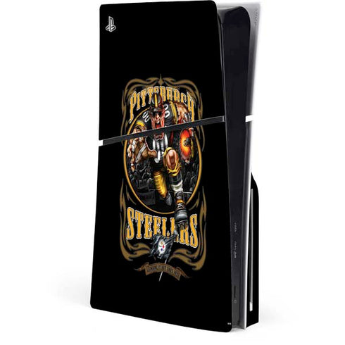 Liquid Blue NFL Pittsburgh Steelers Running Back PS5 Slim Disk Console Skin