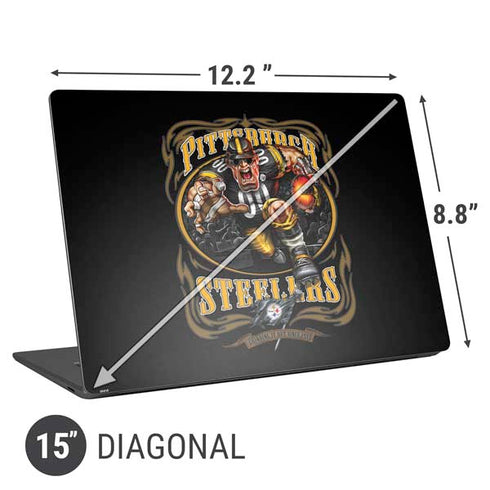 Liquid Blue NFL Pittsburgh Steelers Running Back Universal Laptop 15in (12.2 x 8.8in) Skin