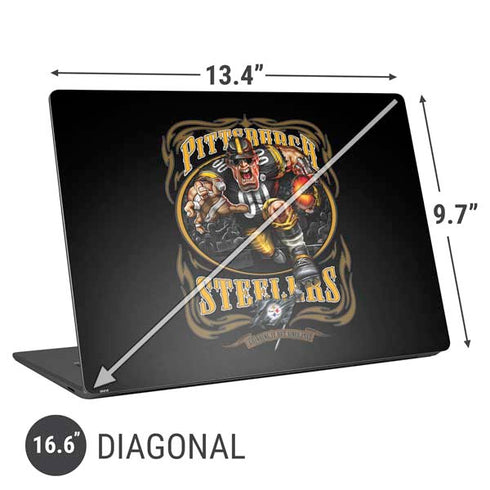 Liquid Blue NFL Pittsburgh Steelers Running Back Universal Laptop 16.6in (13.4 x 9.7in) Skin
