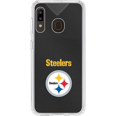 NFL Pittsburgh Steelers Team Jersey Galaxy A20 Clear Case