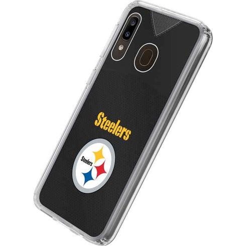 NFL Pittsburgh Steelers Team Jersey Galaxy A20 Clear Case
