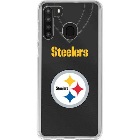 NFL Pittsburgh Steelers Team Jersey Galaxy A21 Clear Case