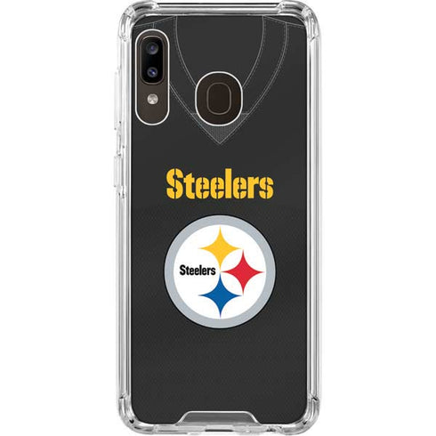 NFL Pittsburgh Steelers Team Jersey Galaxy A30 Clear Case