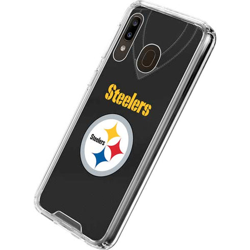 NFL Pittsburgh Steelers Team Jersey Galaxy A30 Clear Case