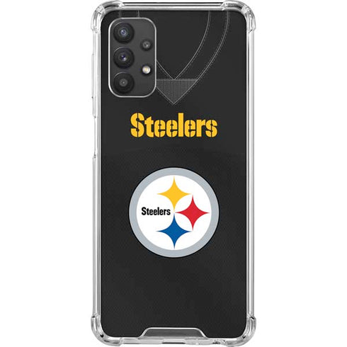 NFL Pittsburgh Steelers Team Jersey Galaxy A32 5G Clear Case