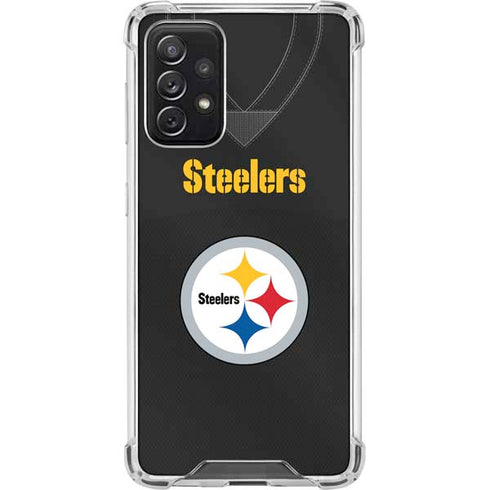 NFL Pittsburgh Steelers Team Jersey Galaxy A72 5G Clear Case