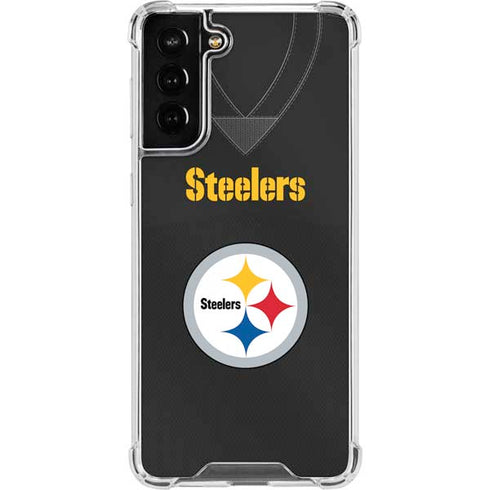 NFL Pittsburgh Steelers Team Jersey Galaxy S21 FE Clear Case