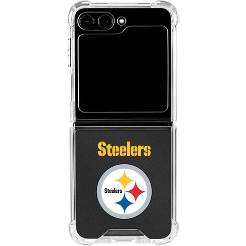NFL Pittsburgh Steelers Team Jersey Galaxy Z Flip5 5G Clear Case