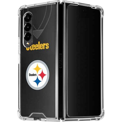 NFL Pittsburgh Steelers Team Jersey Galaxy Z Fold4 5G Clear Case