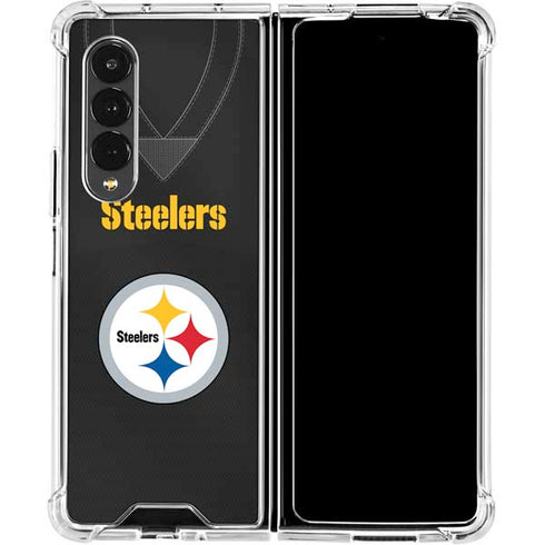 NFL Pittsburgh Steelers Team Jersey Galaxy Z Fold4 5G Clear Case
