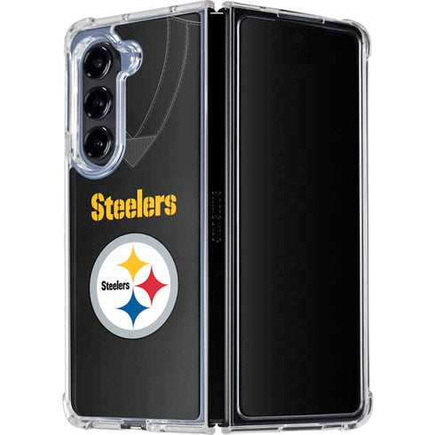 NFL Pittsburgh Steelers Team Jersey Galaxy Z Fold5 5G Clear Case