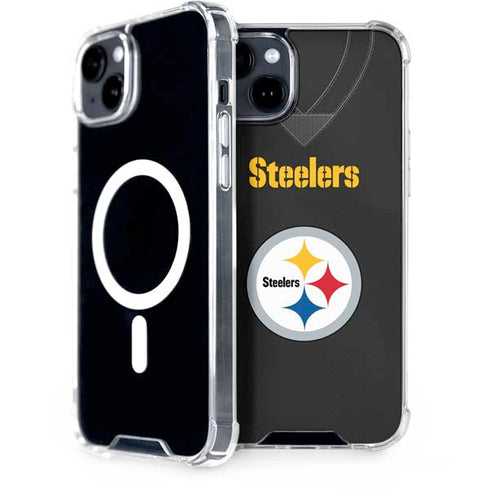NFL Pittsburgh Steelers Team Jersey iPhone 15 Plus MagSafe Case