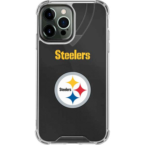 NFL Pittsburgh Steelers Team Jersey iPhone 14 Pro Max Clear Case