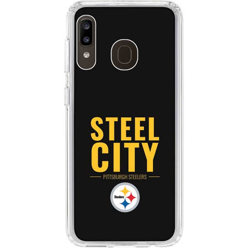 NFL Pittsburgh Steelers Team Motto Galaxy A20 Clear Case